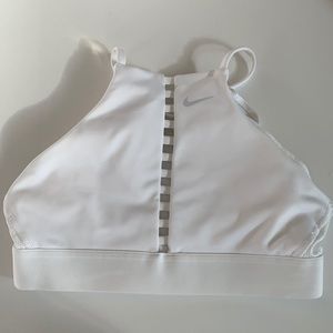 White Nike sports bra